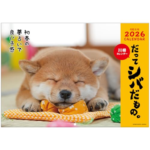 アクティブコーポレーション 2026 カレンダー 壁掛け だってシバだもの。 26ACL-64 2026年 1月始まり 送料無料