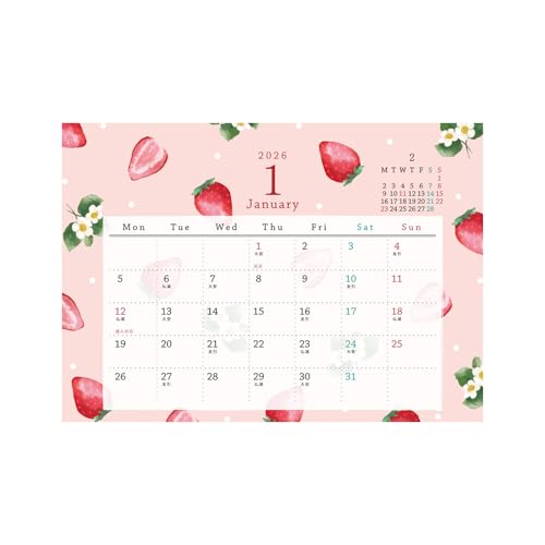 ラボクリップ 手帳 2026年 カレンダー 卓上 フルーツ 26TCL-FR 送料無料