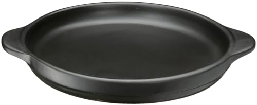 イシガキ 耐熱 陶板 18cm 内寸約直径17.2×深さ1.8cm 容量440cc ブラック デリッシュ・ライフ 1~2人前用 遠赤外線 送料無料
