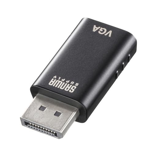 ブラック/-/AD-DPV05・パッケージ個数:1・パソコンに搭載されているDisplayPortコネクタ（メス）をVGAコネクタ（メス）に変換するアダプタです。※ディスプレイモニタ側のDisplayPortコネクタをVGAコネクタ（ミニD-sub（HD）15pin）に変換することはできません。・DisplayPortコネクタはロック機構がないラッチレス仕様になっています。・コンパクトなアダプタ型なのですっきりと接続できます。・錆にも強く、経年変化による信号劣化の少ない金メッキピンを使用しています。●パソコンに搭載されているDisplayPortコネクタ（メス）をVGAコネクタ（メス）に変換するアダプタです。 ※ディスプレイモニタ側のDisplayPortコネクタをVGAコネクタ（ミニD-sub（HD）15pin）に変換することはできません。 ●DisplayPortコネクタはロック機構がないラッチレス仕様になっています。 ●コンパクトなアダプタ型なのですっきりと接続できます。 ●錆にも強く、経年変化による信号劣化の少ない金メッキピンを使用しています。 ＜映像入力ポート＞ ■ポート形状：DisplayPortオス ＜映像出力ポート＞ ■ポート形状：VGA（ミニD-Sub（HD）15pin） メス ■対応解像度：1920×1200、1920×1080、1600×1200 ■最大対応解像度：1080p ＜共通仕様＞ ■コネクタ形状：DisplayPortオス-ミニD-sub（HD）15pinメス ※アクティブタイプ ■アダプタタイプ：DisplayPort ■サイズ：W21.7×D45.4×H11.9mm ■重量：約24g