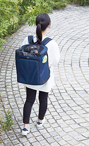 ペティオ (Petio) Porta 移動や出先でくつろぐリュックキャリー ネイビー Mサイズ 防災 ...