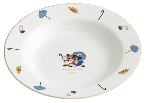 ミッキー＆ミニースープ皿/-/CBSP23・Color:スープ皿・パッケージ個数:1・サイズ：径23.4×3.5cm・材質：磁器（ボーンチャイナ）・原産国：日本ボーンチャイナ製のスープ皿。 ボーンチャイナ特有のあたたかみのある白い素地や、繊細な転写表現をお楽しみいただけます。 軽くて扱いやすく強度が高いので、毎日の食卓にも最適です。 食洗機対応でお手入れ簡単。 ※弊社商品に金色の縁取りがありますが、こちらは金装飾ではございません。 再加熱程度であれば電子レンジをご使用いただけます。