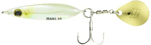 19.スーパーグロー#19 SUPER GLOW/10g/MAKI-MIC・Size:10gStyle:19.スーパーグロー・パッケージ個数:1・アジ、メバルなどのロックフィッシュに対応するマキジグマイクロ。専用ブレードを標準装備し、ただ巻き、ワンピッチ、フォール、どんな時も効果的アピール。。・コンパクトシェイプ採用でシルエットが小さく、ハイプレッシャーでも安心。・安定した水平姿勢をキープ。ゆっくり見せて喰わせます。・ジグのアクションを邪魔せず、効果的にアピールできるライトゲーム専用ブレードを装備。もちろん飛距離も落ちません。・重さ（g）：10アジ、メバルなどのロックフィッシュに対応するマキジグマイクロ。専用ブレードを標準装備し、ただ巻き、ワンピッチ、フォール、どんな時も効果的アピール。。