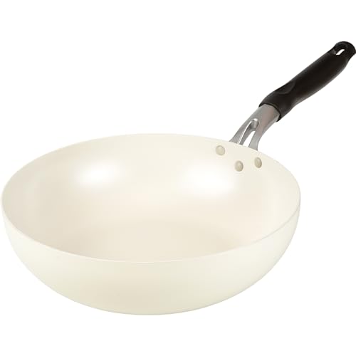 和平フレイズ 深型フライパン 炒め鍋 28cm IH対応 ガス PFOAフリー ふっ素樹脂加工 白 ホワイト アイボリー ララッテ…