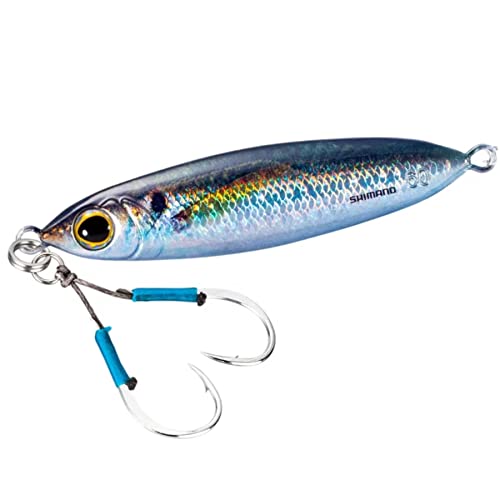 シンプル002 SRケイムラアジ/60g/JU-S06W・Size:60gColor:002 SRケイムラアジ・カラー：002 SRケイムラアジ・自重(g)：60・サイズ(mm)：77・フックサイズ：L (14号相当)シマノ(SHIMANO) オフショア メタルジグ オシア フラットライト 60g JU-S06W 002 SRケイムラアジ