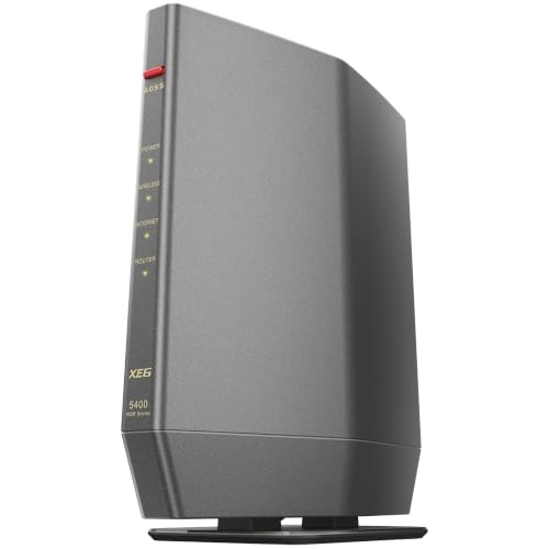 チタンブラック/-/WSR-5400XE6/N・パッケージ個数:1・【最新規格「Wi-Fi 6E」対応】最新規格Wi-Fi 6Eに対応したフラッグシップWi-Fiルーターです。電波干渉の少ない6GHz帯により、高速かつ安定した通信を実現します。・【2.5GbE対応ポート搭載】INTERNET側に2.5GbE対応ポート搭載し、2.5GbE対応LANポート搭載ONU一体型HGWと組み合わせ高速通信可能。・【Wi-Fi EasyMesh R2】Wi-Fi Alliance 標準規格「Wi-Fi EasyMesh(TM) R2」に対応しており、親機と中継機で最適な通信経路を自動選択・【かんたん設定】新しくなった「AirStationアプリ」を使えば、スマホで簡単に初期設定が完了します。・【限定】環境に配慮した簡易包装でお届けします Wi-Fi 6E 対応 → Wi-Fi 6E対応端末を入手された方に対し、混雑が少なく、より低遅延な通信を実現 他台数接続に強い、トライバンド（2.4/5/6GHz）対応 LAN側2.5GbEポート搭載ONU一体型HGWの普及を見据え、INTERNET側 2.5GbEポート搭載 Wi-Fi Alliance 標準規格「Wi-Fi EasyMesh? R2」対応 家庭内のネットワークを脅威から守る「ネット脅威ブロッカー2 ベーシック」搭載（後日対応）