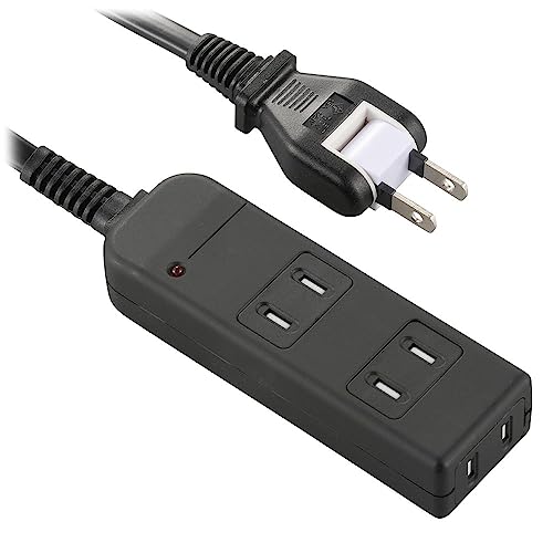 オーム電機 電源タップ 雷ガード 3個口 2m ホコリシャッター 感電防止 安全タップ ブラック HS-TK32SFK-22 00-16 送…