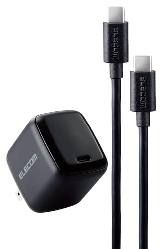 エレコム ノートパソコン 用 ACアダプター 45W USB PD対応 Type-C ケーブル一体型 2m PPS対応 ブラック ACDC-PD8345BK