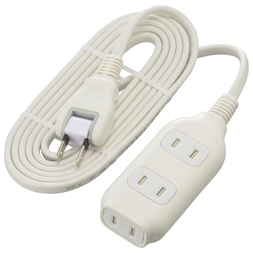 オーム(OHM) 延長コード 2m 3口 電源タップ 3個口 マグネット付き ホワイト 【埃シャッター付き】 HS-T32MGW22 0 送…