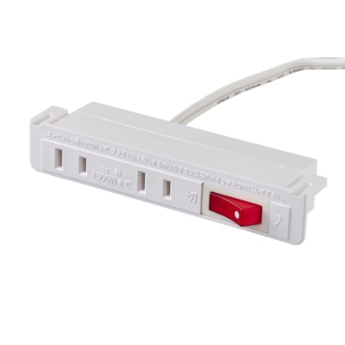 エルパ(ELPA) 家具用スイッチ付コンセント2個口 定格：AC125V 15A 合計1500Wまで コード長：2m 口数：2個口 付属 送…