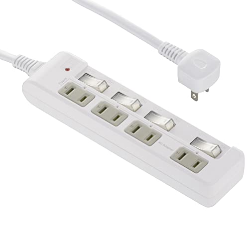 オーム電機 電源タップ 通電火災対策 落雷対策 自動通電遮断 発煙ガード節電タップ 雷ガード 4個口 2m HS-T42HL3-W 0…