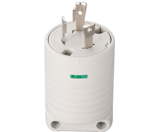 明工社 接地2P 30A 引掛プラグ 30A 125V (白) (L5-30P 準拠) 送料無料