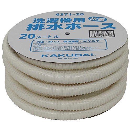 延長用-/長さ20m/4371-20・Size:長さ20mStyle:延長用PatternName:単品・パッケージ個数:1・ホースサイズ:内径30ミリ、外径34ミリ・材質:PVC・仕様:20m巻(1mあたり?)・使用温度:60℃以下柔軟で弾力のある、抗菌性排水ホース。 接続には塩ビパイプ用接着剤(カクダイ品番:6301)を使用してくだい。 ※注意※ 変形の恐れがあるため、長時間の直射日光にはさらさないでください。