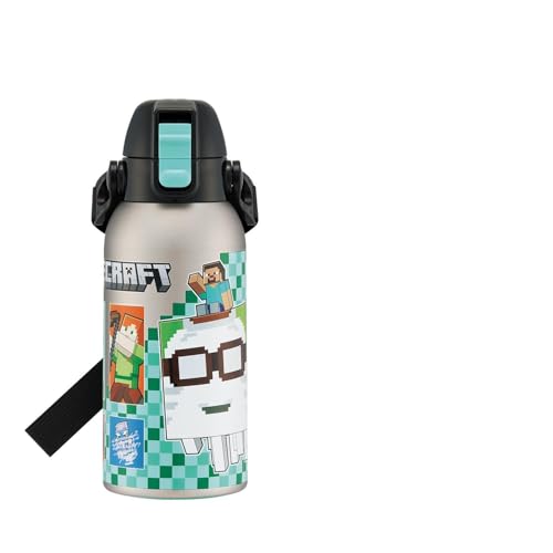 マインクラフト/600 ml/STCH6-72030・Size:600 ml・パッケージ個数:1・サイズ：径8.2×高22.3cm・材質：ステンレス鋼（アクリル樹脂塗装）キャップ・フタ・ベルト止具：ポリプロピレン、パッキン・底板：シリコーンゴム、ベルト：ポリエステル・原産国：中国スケーター(Skater) 水筒 子供用 直飲み 600ml マインクラフト Minecraft 26 男の子 保冷専用 ステンレス 軽量タイプ waterbottle スポーツボトル キッズ こども 水瓶 STCH6-A