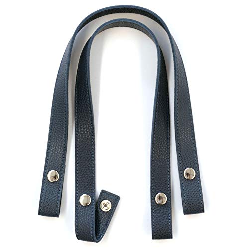 金具部分:ニッケルネイビー/長さ60cm 幅2.5cm/MAW58-N・Size:長さ60cm 幅2.5cmStyle:金具部分:ニッケルColor:ネイビー・ボタンをパチッとするだけで簡単にバッグの持ち手をとりつけられます。・痛んだハンドルの新調に。モチっとした質感、本物に近いフェイクレザー使用・サイズ約:長さ60cm 幅2.5cm・素材:合成皮革・入数:2本1組入表面にシボ加工が施してあり、合皮ですが本革のような高級感があります。 合皮を2枚重ねており、厚みもしっかりしたハンドルです。