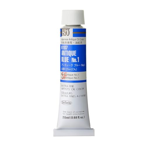アンティークブルーNo.1/20ml/H187・Color:アンティークブルーNo.1Size:20ml・本体サイズ :92×30×18(mm)・主な製造国 :日本油絵具は、乾性油自身が固まるため、画面の痩せがなく、色や艶の変化も少ない絵具です。深い色調と透明感を得られ耐久性に優れた頑丈な画面を作ります。 (.co.jpより)