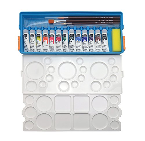 12色(ホワイト2本)ツインパレットデザインセットマルチ/10ml/16104733・Size:10mlStyle:12色(ホワイト2本)ツインパレットデザインセット・容量:10ml・水溶性・乾くと耐水性・梱包サイズ:14.0 x 33.0 x 3.0 cm学校向け割れにくいアクリルガッシュセットです。 フタがパレットになり、さらにもう1枚パレットがついています。 30cm定規が入るサイズ。 セット内容:リキテックス ガッシュ・アクリリック プラス 12色(13本) ツインパレットセット 10ml/ナイロン平筆1本/ナイロン彩色筆1本/ナイロン面相筆1本/ガラス棒1本/30cm方眼定規1本/スポンジ これまでにない堅牢性を持ったガッシュタイプのアクリル絵具。 リキテックスガッシュ・アクリリックプラスはひび割れにくい強さをもっており、いつまでも美しい作品を残すことができます。 ※使用条件や素材によってはひび割れる場合があります。 水を加えずそのままでも塗ることができる、やわらかい絵具です。 筆ムラのないフラットな面がさらに作りやすくなりました。 紙・キャンバス・布・木・石・金属・発泡スチロールなどに使えます。 (.co.jpより)