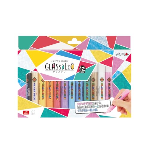 キット(12カラー)12色/0.15リットル/GDS12TN・Color:12色・パッケージ個数:1・【1本容量】10.5ml 【色数】12カラー 【セット内容】フィルムシート5枚、作品参考例、下絵イラスト集・【特長】ステンドグラスのような貼ってはがせるシールが作れる不思議な絵具。・【ご注意】グラスデコを貼ったガラス容器は水洗いできません。・【パッケージサイズ】幅24.2×厚さ2×高さ17.5cm 【重量】290g・【材質】ポリアクリルエマルジョングラスデコはヨーロッパなどで人気の貼ってはがせる不思議な絵の具。 乾くと綺麗にクリアになるので、窓や鏡、携帯電話などに貼って、楽しめる。 セット内容 (縁取り兼用ブラック/ゴールド/サニーイエロー/オレンジ/ポピーレッド/バイオレット/スカイブルー/コバルトブルー/ロイヤルグリーン/ソフトブラウン/スノーホワイト/スパークルピンク) フィルムシート5枚 作品参考例 下絵イラスト集