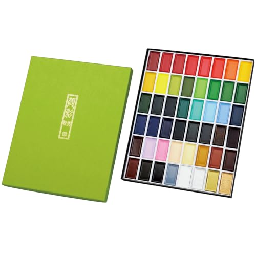 48色セット48色/235×17×295mm/KUMC20-48V・Style:48色セット・パッケージ個数:1・溶けが速くて色鮮やかな顔彩水彩・絵てがみ、絵画、イラストなど様々な用途にお使い頂けます・48色セット 【外装サイズ】235×17×295 mm・【素材】顔彩：顔料・樹脂／容器：PS／カバー：PET／個箱：ボール紙（加工紙貼）・【原産国】日本 ※こちらは国内専用仕様となっております。海外販売はご遠慮ください。「耽美」とは美しさを求める事。 四季の移ろい、旬の食物、「花鳥風月」色とりどりを贈りたい…「顔彩耽美」は、そんな絵てがみに託す“旬な気持ちを旬なままに”お届け出来る顔彩です。 愛好者の声を元に開発し、色が鮮やかで溶けが早いのが特長です。 溶けが速く色鮮やかなので、絵手紙の彩色に最適です。 表装される際は、水分量を少なめに調整してください。 水分量が多いと散る事があります。 表装される作品には呉竹膠液を加えて制作されるか、又は描画後、書画作品表装スプレーをご使用される事をお薦めします。 商品名：呉竹 絵の具 顔彩 耽美 48色 MC20/48V
