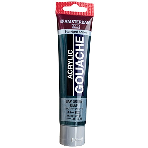 サップグリーンディープ/70ml/AAG70 624・Color:サップグリーンディープSize:70ml・パッケージ個数:1・筆ムラが出にくく、ツヤのないマット調の塗面に仕上がります。乾燥後は耐水性になり、下地の色を覆い隠す強い被覆力があります。・アムステルダムアクリリックガッシュは全80色展開。パステル調のホワイティシリーズ、蛍光色もございます。・容量:70ml・透明チューブ入りで絵具の色、残量が分かり易い・アクリル用のキャンバスはもちろん、木材、布、粘土、革、和紙、アクリル板、発泡スチロールなど様々な基底材に塗ることができます。アムステルダムアクリリックガッシュは全80色、普通色67色と金銀などのメタルカラー4色、 蛍光色はフルレンジ9色そろっており、非常に鮮やかな発色で、ブラックライトにも反応します。 塗布面は筆ムラが少く、ツヤの無い平滑でマットな画面に仕上がります。 乾燥後は耐水性となり、また下地の色を隠す強い被覆力があります。 紙だけでなく、キャンバス、木材、石、皮などいろいろな素材に着色できます。 中身の色が確認できる透明チューブ入り。
