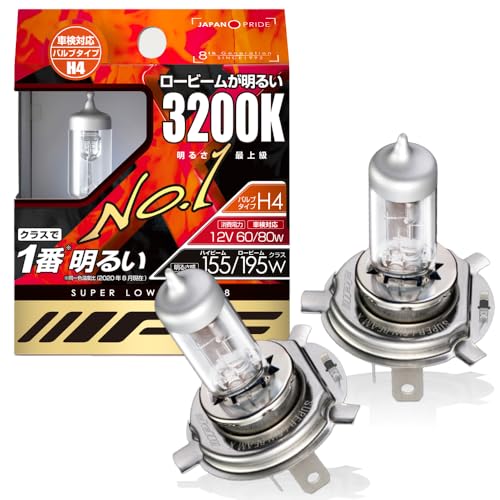 IPF ヘッドライト フォグランプ ハロゲン 車用 H4 3200K 純正色 12V用 2本入 車検...
