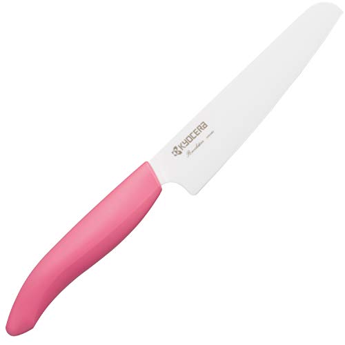 京セラ 包丁 ファイン セラミック パン切り 12cm 食洗機 除菌 漂白 OK 無料研ぎ直し券 付き ピンク Kyocera FKR- 送…