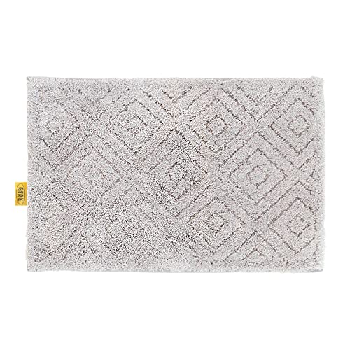 オカ(OKA) 乾度良好ピュール バスマット 約36cm×55cm グレー (お風呂マット 大判 浴室 おしゃれ 洗面所 足ふき 抗菌 …