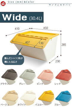 【 対象商品2点以上購入で送料無料 】衣装ケース 衣類収納 収納ボックス ごみ箱 ゴミ箱 おしゃれ 分別 斜め 2段 3段 重ねる 奥行40 ふた付き スタッキングボックス キッチン 子供部屋 収納box 北欧 かわいい ワイド stacksto pelican Wide 30.4L 30.4リットル