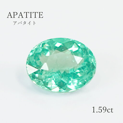 【限定1点】 【1.59ct】アパタイト 約6.6×8.3mmルース 裸石 オーバル 楕円 ネオンカラー 天然石 送料無料 【限定1点】 【1.59ct】アパタイト 約6.6×8.3mmルース 裸石 オーバル 楕円 ネオンカラー 天然石 送料無料