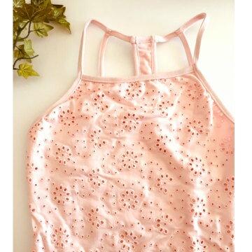 バレエ レオタード CAPEZIO レーシーパターンレオタード 子供ジュニア 地柄 レッスン バレエ用品 キッズ ホワイト ピンク かわいい 人気 バレエ用品 スワローシー ballet swallowsea (CA-042)