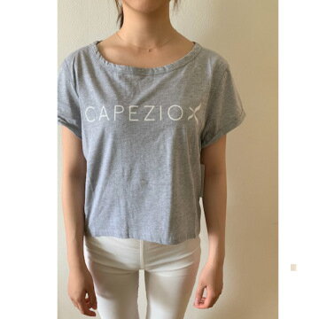 バレエ Tシャツ CAPEZIO ボートネックロゴTシャツ バレエ用品 レッスン レオタード の上に 楽しく コーディネイト ♪ ジュニア 大人用 かわいい おしゃれ お稽古ダンス ホワイト ライトグレー ペールピンク 綿 コットン カぺジオ(CA-054)
