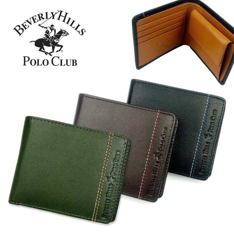 Other - 財布 メンズ 二つ折り財布 ウォレット レディース 61b402 BEVERLY HILLS POLO CLUB ビバリーヒルズポロクラブ メンズ 61b402 40代 小銭入れ付き 男性 人気 メンズ 黒 茶 カーキ プレゼント 父の日 ギフト プレゼント