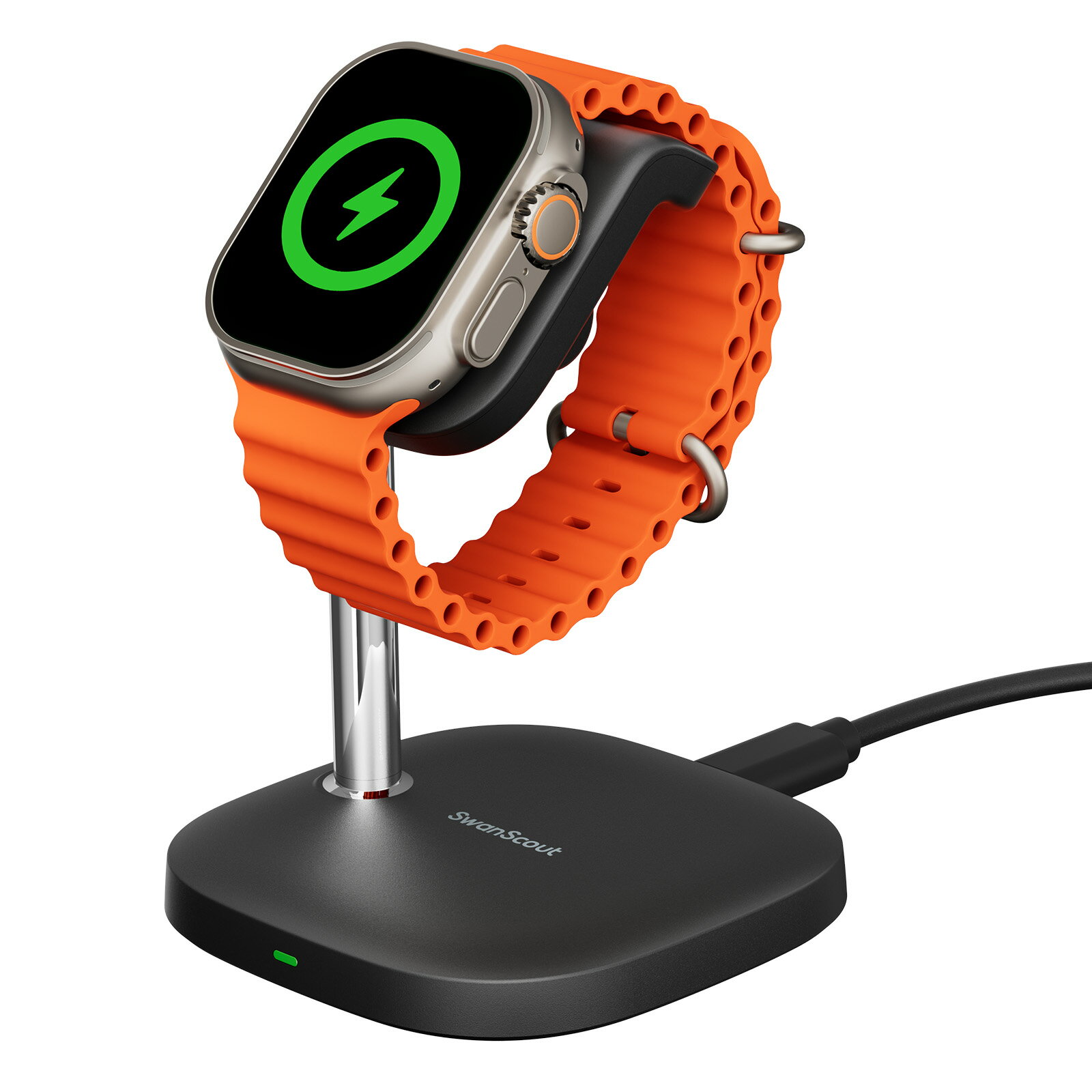 送料無料 Apple Watch 充電スタンド アップルウォッチ 充電器 あっふウォッチ スタンド 角度調整可能 5W急速 軽量 Apple Watch 11/10/9/8/7/6/5/4/3/2 Ultra 3/Ultra 2/Ultra/SE 3/SE 2/SE対応 SwanScout 505A（楽天・SwanScout）
