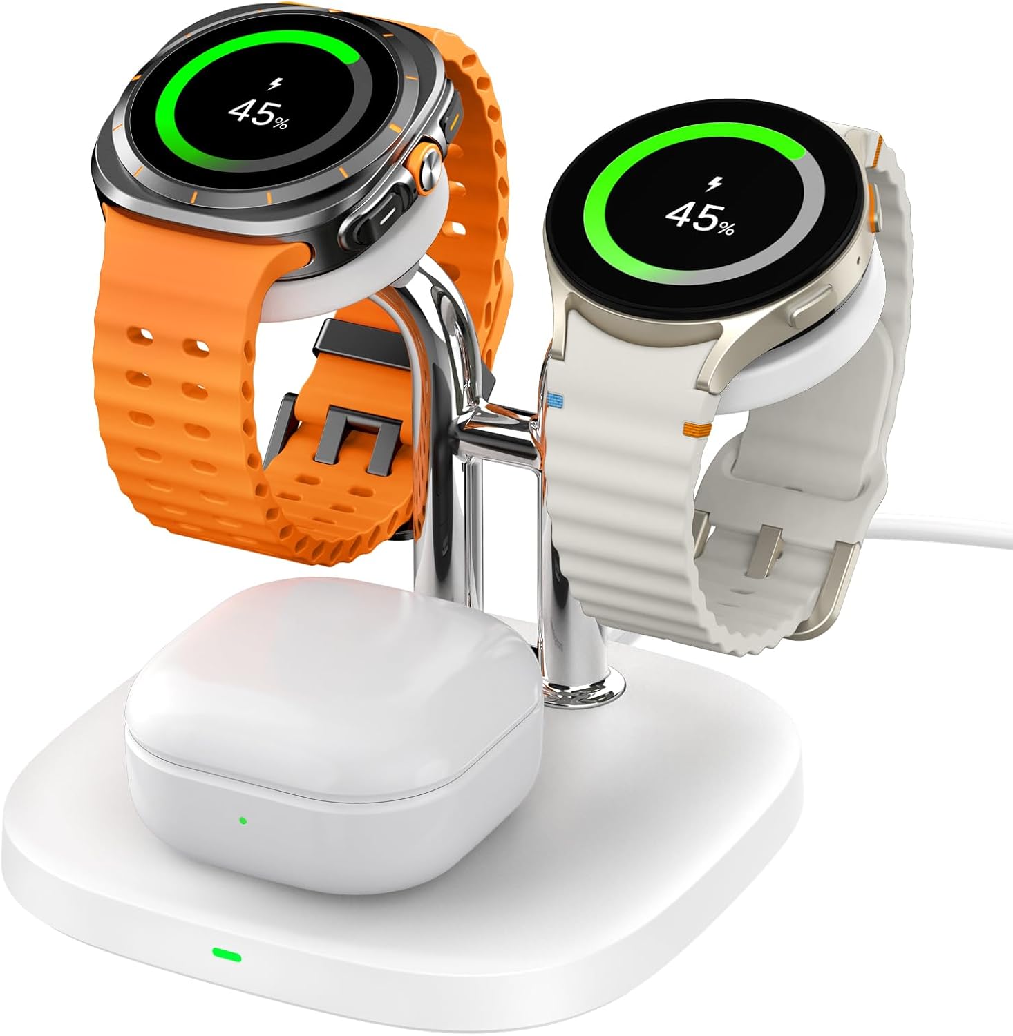 Galaxy Watch 充電器 スタンド 2台同時、Galaxy Watch 8/8 Classic/Ultra (2025)/Ultra/7/6/6 Classic/5 Pro/5/4/3/Active 2/1対応、SwanScout 704S