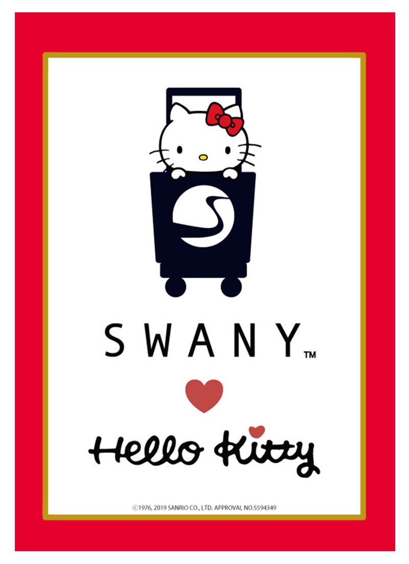 ハローキティ Hello Kitty コラボモデル A-337 モノクロプリント リュック S ボルドー （ バッグ カバン 鞄 SWANY アクセサリー）