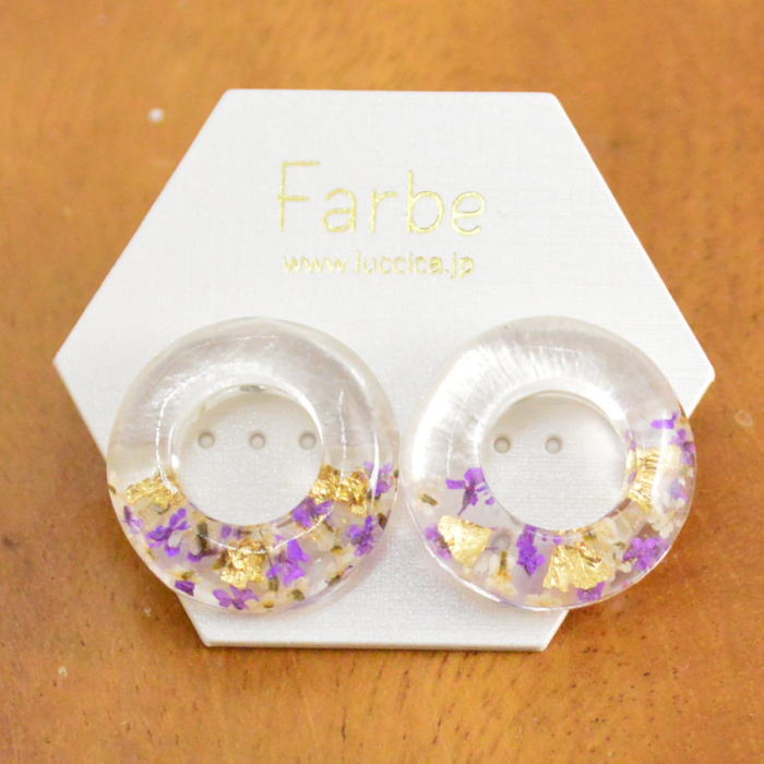 ルチカ ピアス ファルべ anillo ピアス パープル FG-1903-66 luccica farbe 夏 海 アクセサリー qqpq