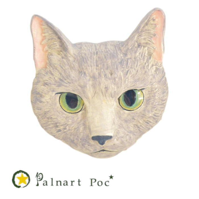 4F パルナートポック ブローチ クララ グレー 灰猫 フィーアエフ Palnart Poc 2407