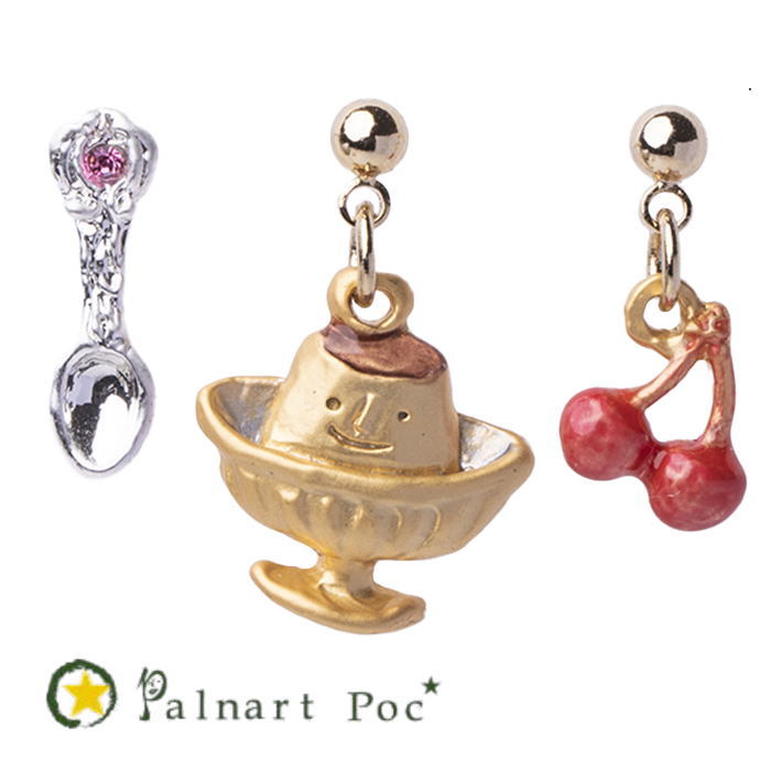 パルナートポック ピアス さくらんぼとプリン PalnartPoc 2503