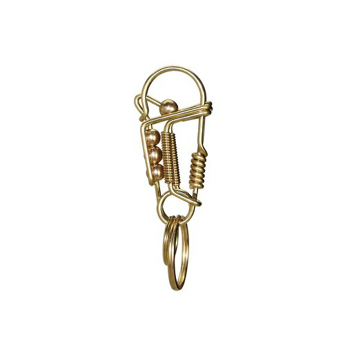 メタル ワイヤー カラビナ ゴールド Metal Wire Carabiner キーリング キーホルダー キーフック 雑貨 2602