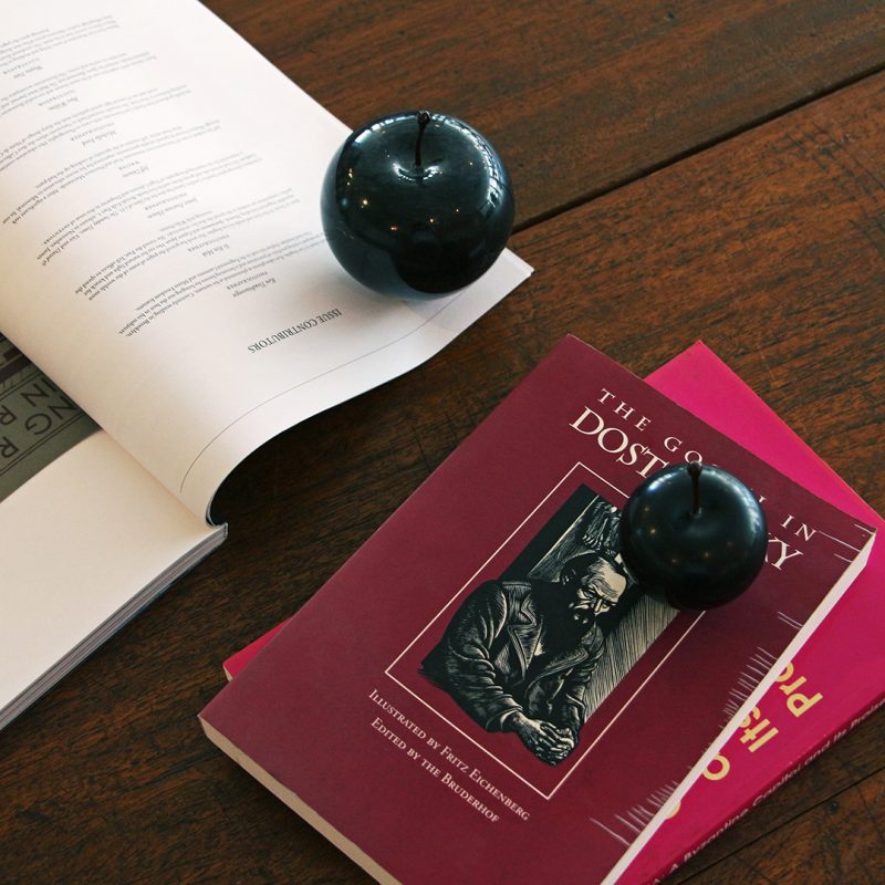 マーブル アップル スモール Marble Apple Small ブラック Black インテリア 大理石 ペーパーウェイト 飾り プレゼント ギフト 大人 マーブルアップル りんご 林檎 雑貨 [2]