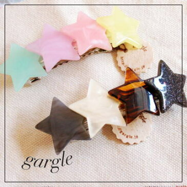 gargle/ガーグル range stars バレッタ DM便可能 ヘアアクセサリー スター 星 月 ムーン 大きめ かわいい ピン p2p2