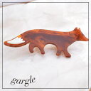 【gargle/ガーグル】fox ヘアクリップ ヘアアクセサリー フォックス キツネ アクリル べっこう 動物 アニマル 秋 髪留め べっ甲 おしゃれ かわいい バレッタ きつね