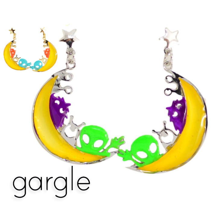 gargle ガーグル 月とエイリアン ピアス PC14045 2403