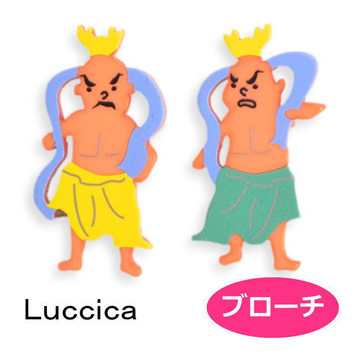 ブローチ ルチカ Kongou Rikishi あうん 金剛力士像 阿吽 LU-2110-23 luccica ファルベ Falbe 2603