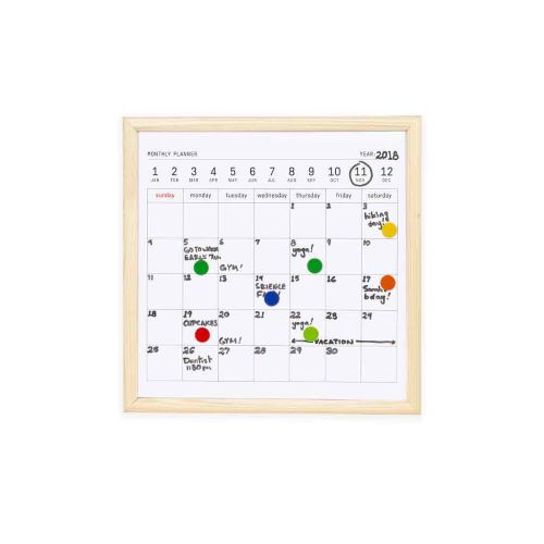 キッカーランド KIKKERLAND Sサイズ ホワイトボードカレンダー White Board Calendar ディテール DETAIL 2402 雑貨