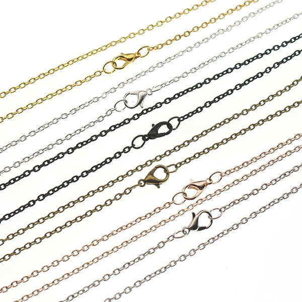 華奢な感じのアズキチェーン☆長さ50cm or 60cm・リング2x3mm★アクセサリー作りなど、色々な使い方が出来ます☆小豆チェーン カニカン あずき