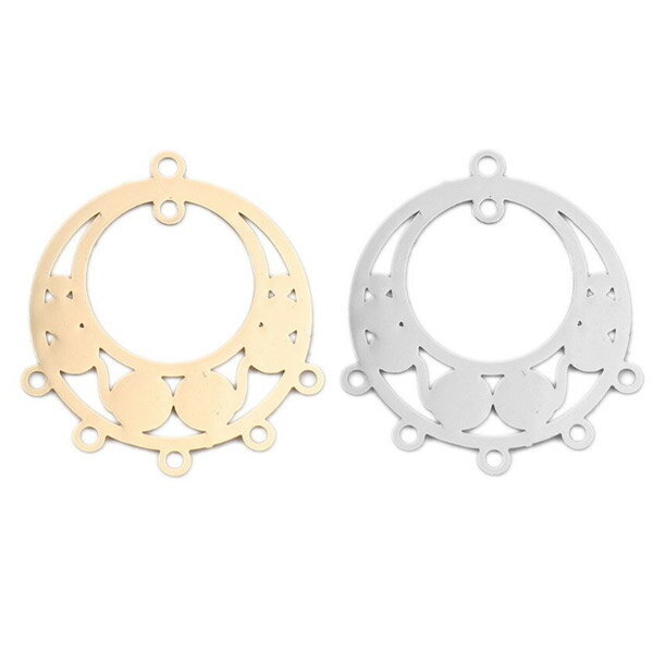 合金製高品質 ネックレスのような透かしメタルパーツ チャーム ジョイントパーツ