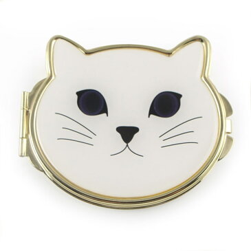 ネコ型両面ミラー(鏡)用 エポキシ樹脂製シール☆デコ土台・デコパーツ ねこ 猫