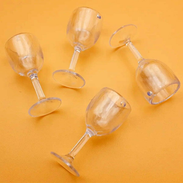 グラスパーツ チャームとしても使える穴あき 5個セット アクリル製★プラパーツ カップ パフェグラス ワイン スイーツデコパーツ