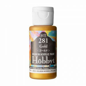 (bdho281) ホルベイン ホビット ゴールド 35ml holbein hobbyt 塗料 絵具 絵の具 アクリル カラー ペイント イラスト 画材 着色 絵画 トールペイント用 トールペイント 材料